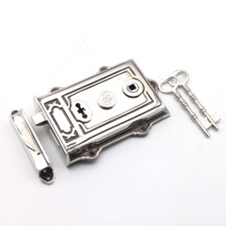DAVENPORT DUAL-HANDED RIMLOCK AGED NICKEL