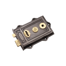 DAVENPORT DUAL-HANDED RIMLOCK PEWTER