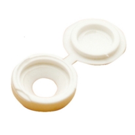 WHITE HINGED COVER CAP FOR SCREWS 045.40.014