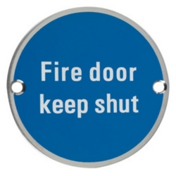 FIRE DOOR KEEP SHUT 75mm SIGN SSS
