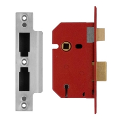 UNION 2201 5 LEVER 64MM SASHLOCK SATIN CHROME