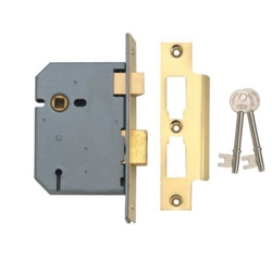 UNION 2277 3 LEVER 76mm SASHLOCK BRASS