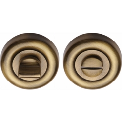 ROUND BATHROOM TURN & RELEASE ANTIQUE BRASS V6720-AT