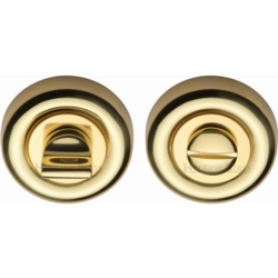 ROUND BATHROOM TURN & RELEASE POLISHED BRASS V6720-PB