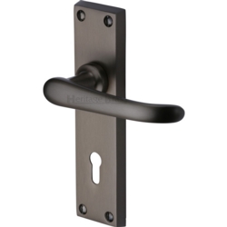 WINDSOR LEVER ON MORTICE KEY PLATE MATT BRONZE V700-MB