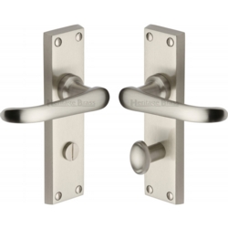 WINDSOR LEVER ON BATHROOM PLATE SATIN NICKEL V730-SN