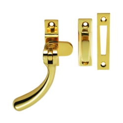 BULB END CASEMENT FASTENER POLISHED BRASS WF11