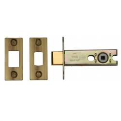 3" TUBULAR BATHROOM DEADBOLT ANTIQUE BRASS