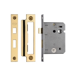 3" BRASSED BATHROOM LOCK YKBL3N-PB