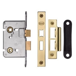 YORK 75mm BATHROOM LOCK SATIN BRASS
