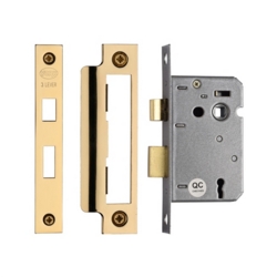 YORK 64mm 3 LEVER SASHLOCK PB