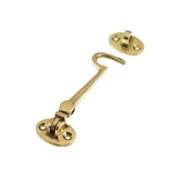 CABIN HOOK 4" POLISHED BRASS ZAB61 100mm