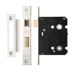 ZOO 76mm BATHROOM MORTICE LOCK SSS ZBC76SS