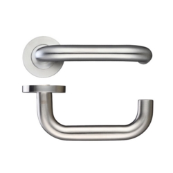 ZOO RETURN TO DOOR LEVER ON ROUND ROSE SSS ZCS030SS