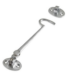 6" HEAVY WEIGHT CABIN HOOK SATIN CHROME ZAB62SC