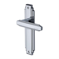 ASTORIA LEVER ON LATCH PLATE POLISHED CHROME
