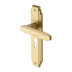 ASTORIA E/P LEVER ON PLATE SATIN BRASS