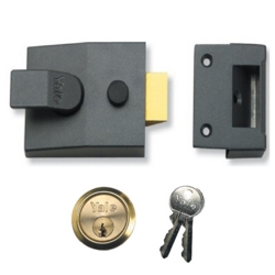 YALE 88 NON-DEADLOCKING NIGHT LATCH POLISHED BRASS CYLINDER