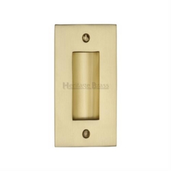 FLUSH PULL HANDLE 100mm SATIN BRASS C1820-4-SB