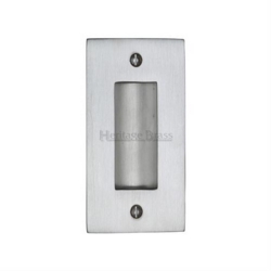 FLUSH PULL HANDLE 100mm SATIN CHROME C1820-4-SC