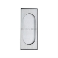 FLUSH PULL HANDLE 105mm SATIN CHROME C1850-105-SC