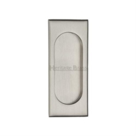 FLUSH PULL HANDLE 105mm SATIN NICKEL C1850-105-SN