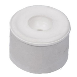 WHITE RUBBER DOOR STOP 35mm DIA X 25mm
