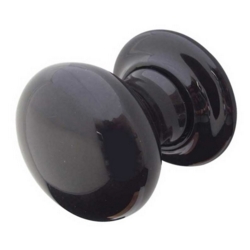 BLACK PORCELAIN KNOB SET MORTICE / RIM