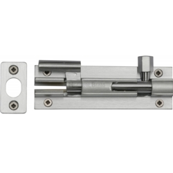 NECKED DOOR BOLT 4" x 1 1/4" SATIN CHROME C1592 4-SC