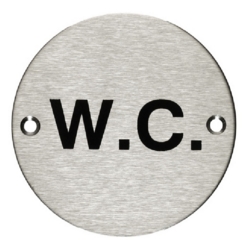 WC SIGN, 75MM SSS