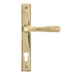HAMMERED NEWBURY SLIMLINE ESPAGNOLETTE 92mm AGED BRASS