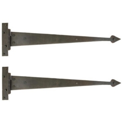 ARROW HEAD 18" T HINGE BEESWAX (PAIR) 33158