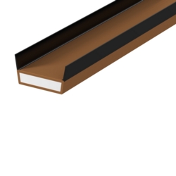 ACOUSTIC FIRE & SMOKE SEAL TWIN FIN 20x4x2100mm  L.BR