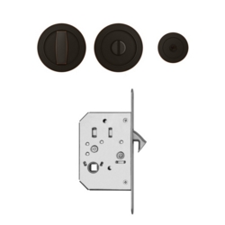 ROUND POCKET DOOR SET OIL RUBBED BRONZE EPD81