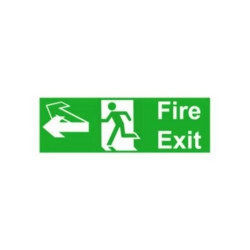 UNIVERSAL REVERSIBLE RUNNING MAN FIRE EXIT SIGN 440 x 150mm