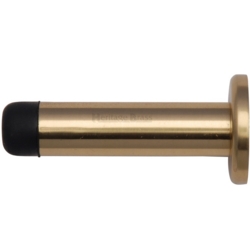 SKIRTING PROJECTION DOOR STOP POLISHED BRASS 76mm V1192-76-P