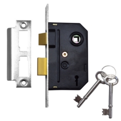 UNION 2295 76mm 2 LEVER MORTICE SASHLOCK CHROME