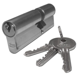 ASEC NICKEL EURO PROFILE 70mm DOUBLE CYLINDER 35/35
