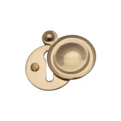 COVERED MORTICE KEY ESCUTCHEON POLISHED BRASS V1020-PB
