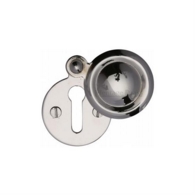 COVERED MORTICE KEY ESCUTCHEON POLISHED NICKEL V1020-PNF