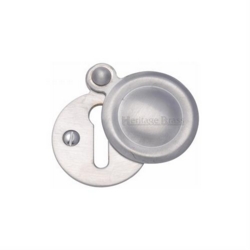 COVERED MORTICE KEY ESCUTCHEON SATIN CHROME V1020-SC