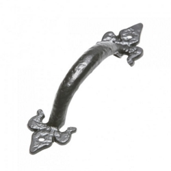 KIRKPATRICK 564 FLEUR-DE-LYS 4" PULL HANDLE ANTIQUE BLACK