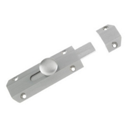 ZOO 102mm SURFACE MOUNTED FLAT BOLT SATIN CHROME ZAB100SC
